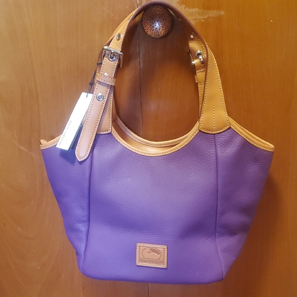 Dooney & Bourke Penelope Violet Leather Tote Bag Purse NWT